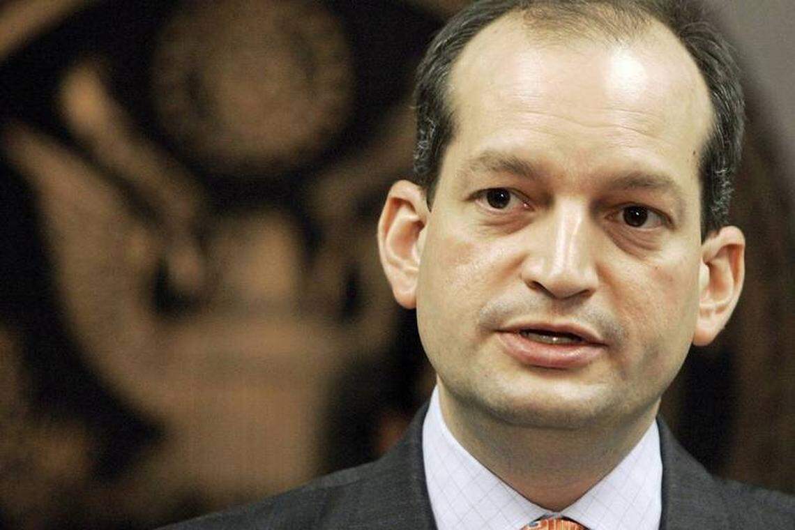 Former U.S. Attorney Alex Acosta, now President Donald Trump’s secretary of labor, never told sex abuse victims of a lenient plea deal for Jeffrey Epstein.