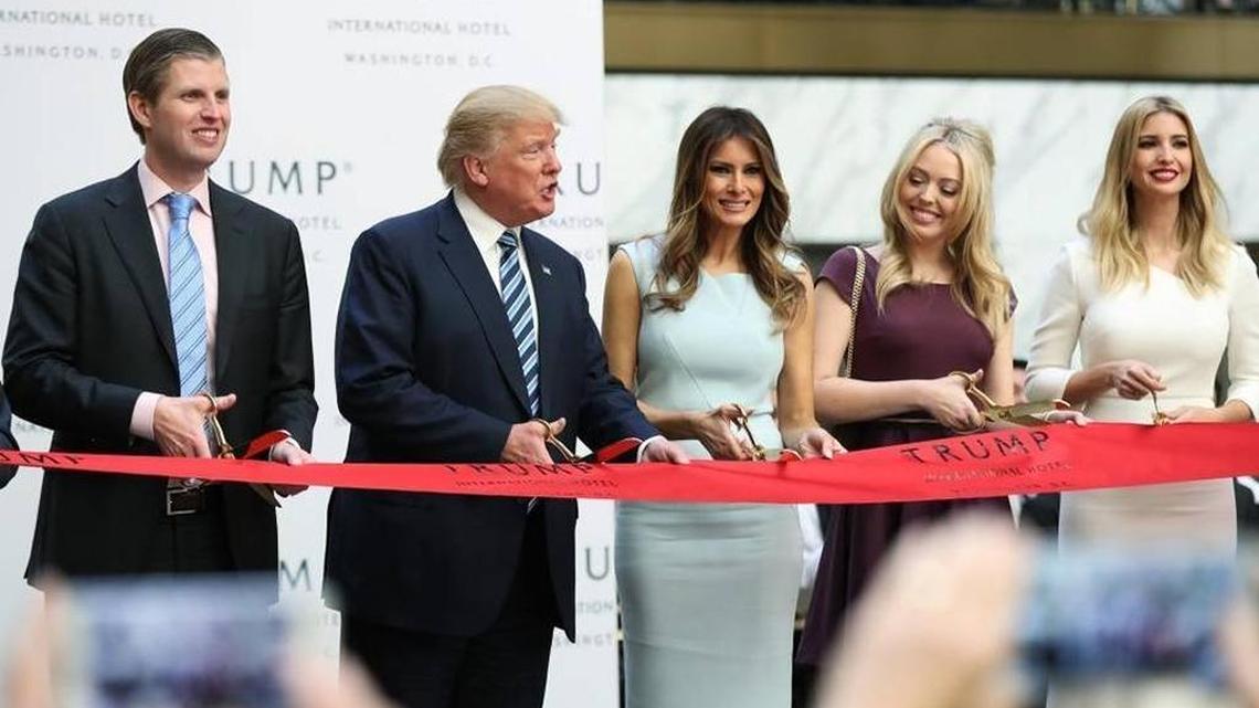 Trump family at the opening of Washington, D.C. hotel.