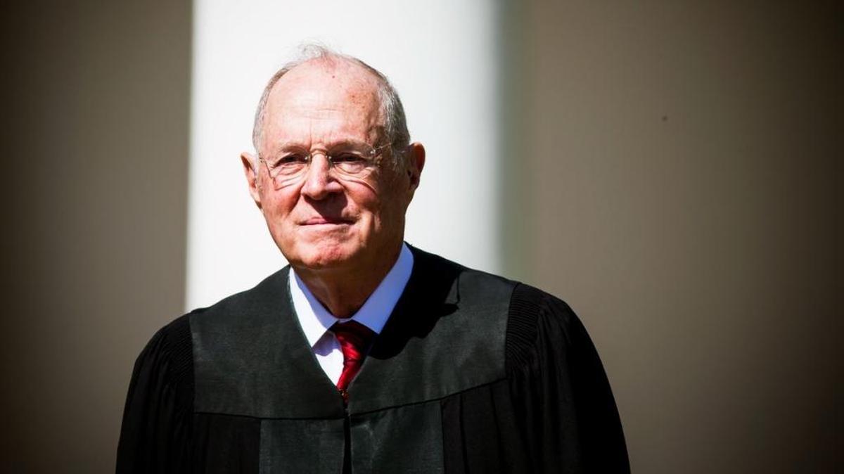 Supreme Court Justice Anthony Kennedy attends a Rose Garden ceremony at the White House in 2017.