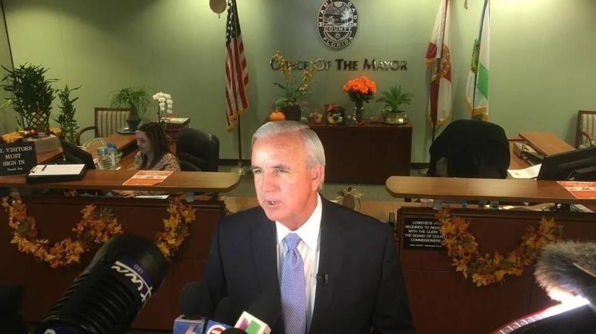 Miami-Dade Mayor Carlos Gimenez the day after his reelection win.
