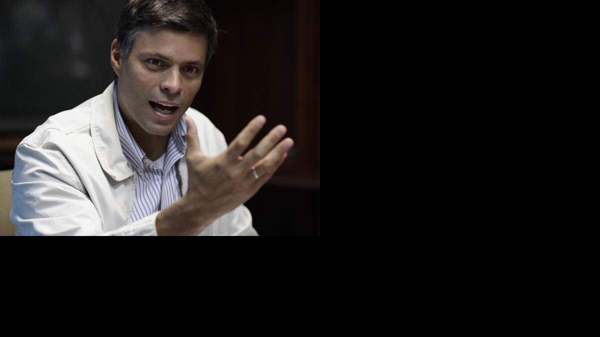 
VENEZUELAN OPPOSITION LEADER: Leopold López is awaiting trial in a military prison in Caracas on charges of inciting violence at anti-government demonstrations.
