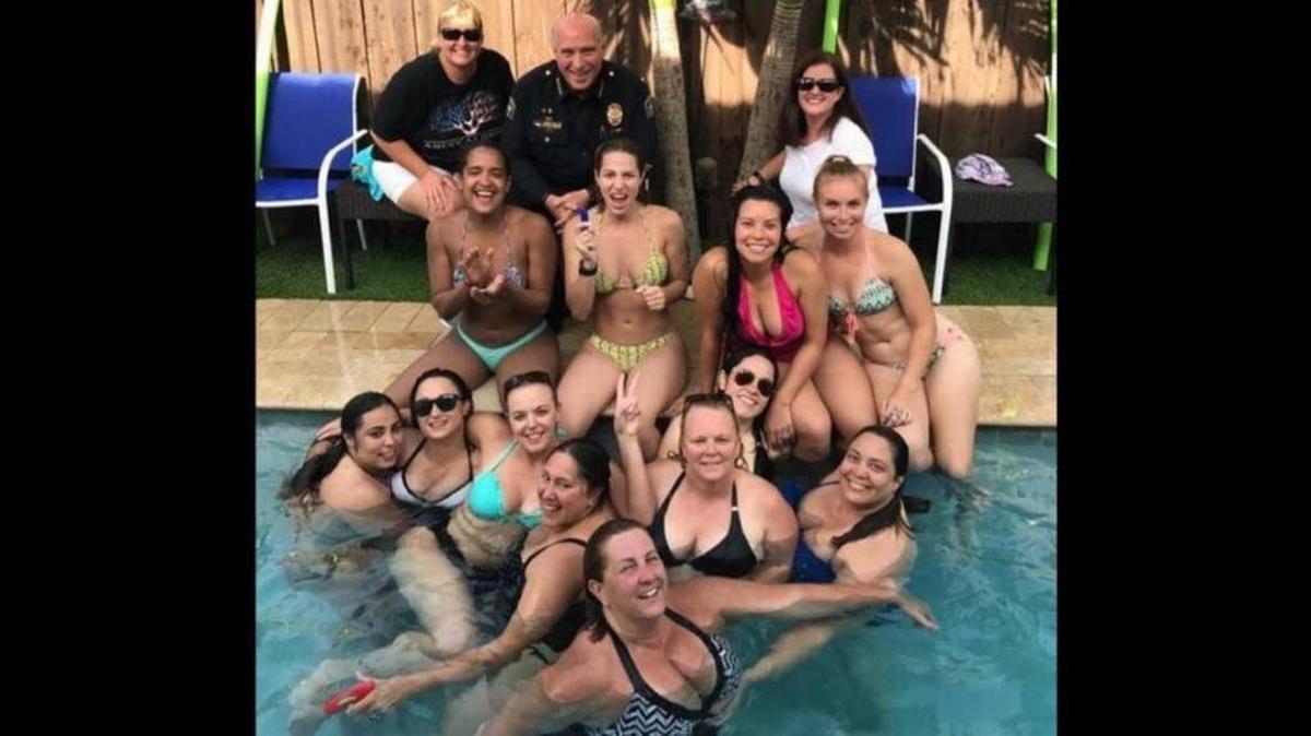 Coral Gables police chief Ed Hudak fought an anonymous accusation that he acted inappropriately during a pool party for female officers to which he was invited in July 2017.  But an independent investigator hired by the city eventually found that no official violations had occurred.