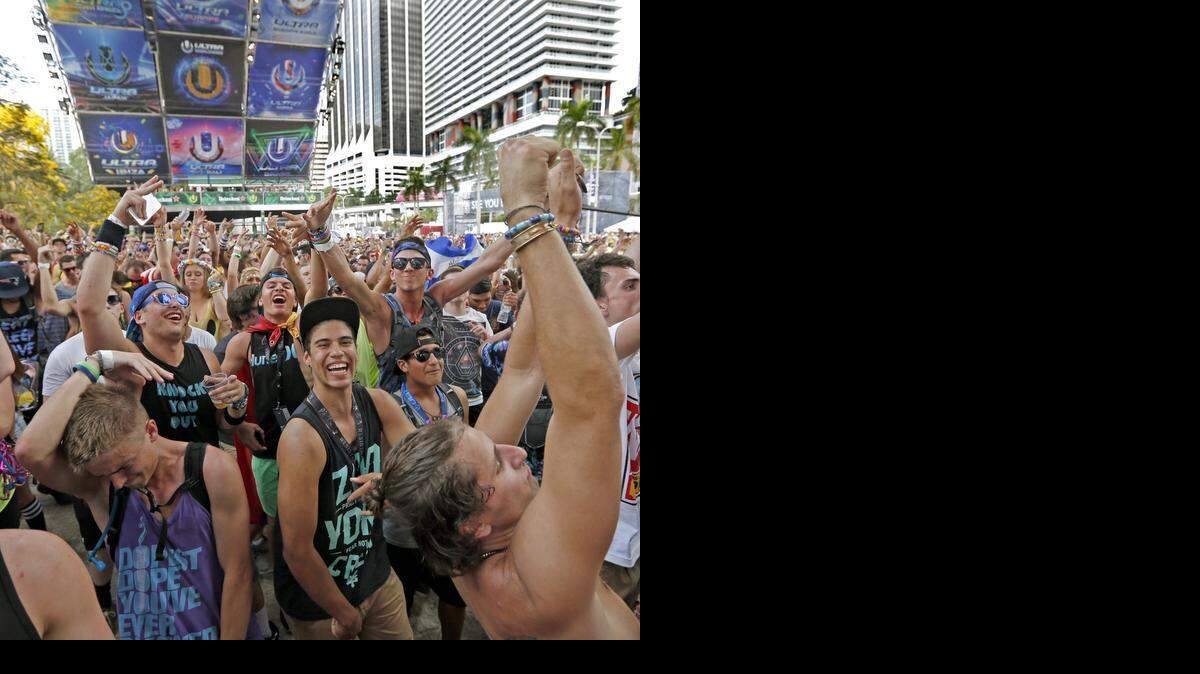 
PARTY TIME: Thousands of revelers packed this year’s Ultra Music Festival in downtown Miami. 
