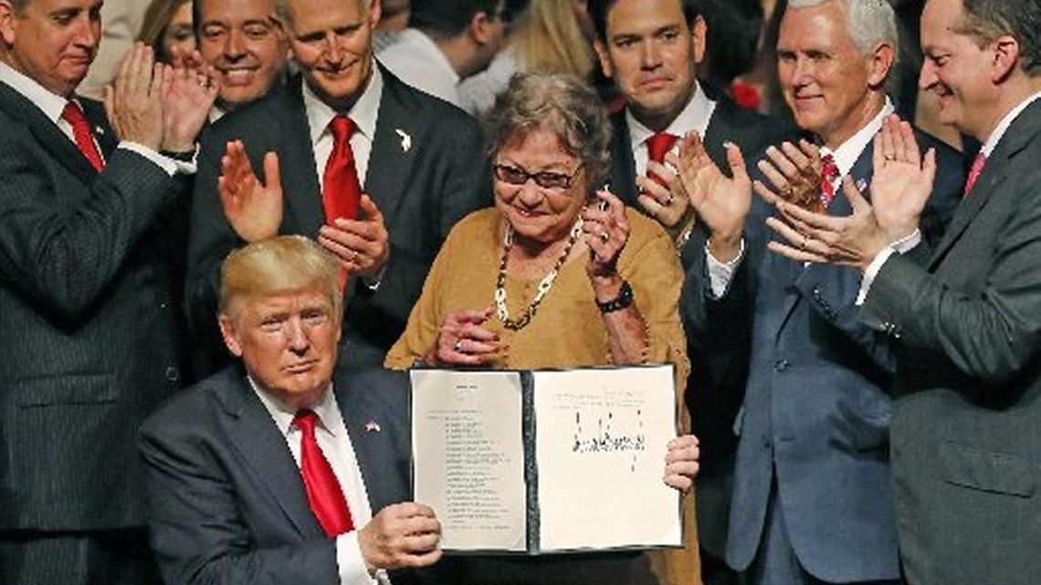 President Trump signed his revisions to the U.S. Cuba policy in Miami.