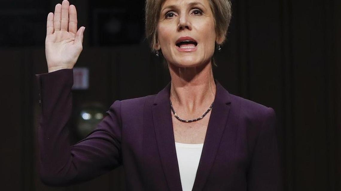 Former acting Attorney General Sally Yates testified on Tuesday before the U.S. Senate Judiciary Committee.