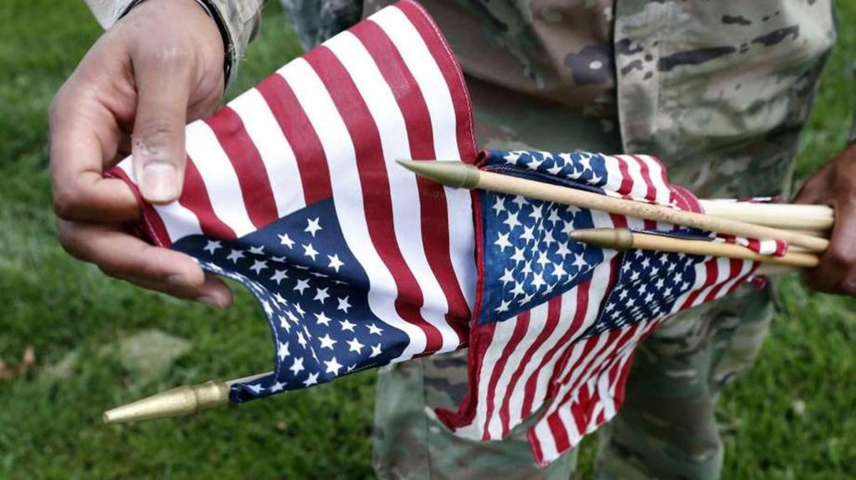 To mark Memorial Day, flags are placed at every tomb at Arlington National Cemetery.