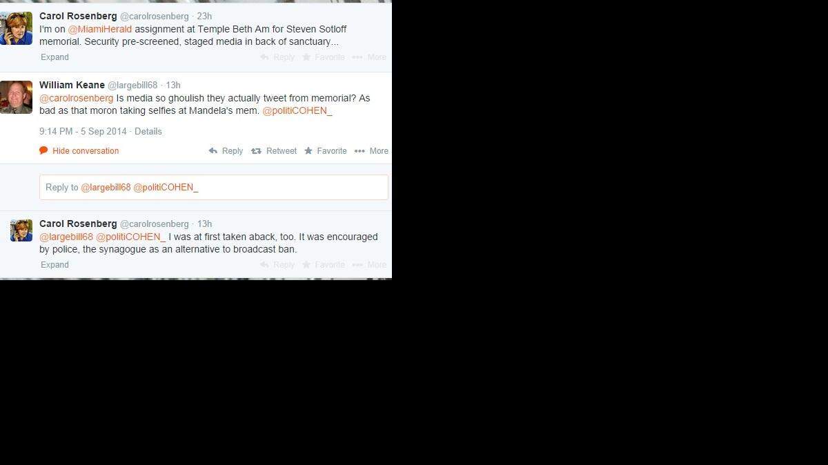 
Herald reporter Carol Rosenberg’s Twitter exchange with a critic.
