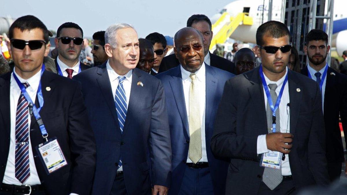 Israeli Prime Minister Benjamin Netanyahu arrived in Uganda recently to take part in a summit with the presidents of seven nations.