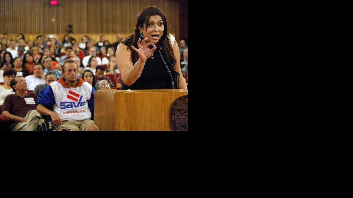 
HEARING: Transgender advocate Arianna Lint spoke to the Miami-Dade Commission recently about a proposed transgender ordinance.
