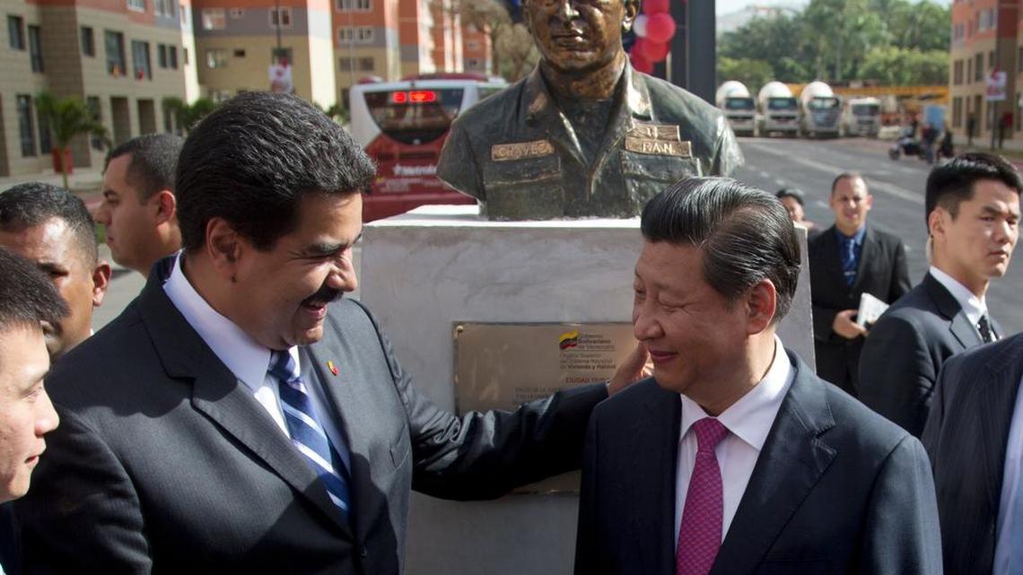 China’s Xi Jinping, right, and Venezuelan President Nicolás Maduro share a laugh during the Chinese president’s visit to Caracas in 2014.