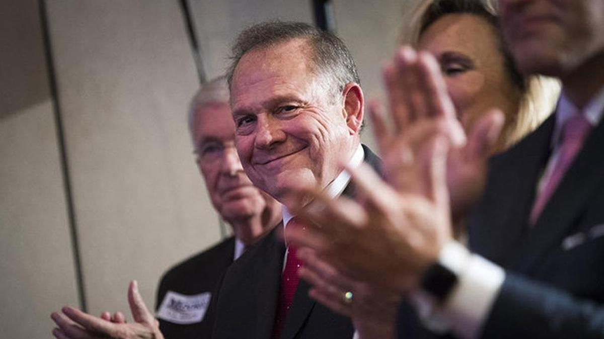Republican candidate for U.S. Senate Roy Moore waits to speak during a news conference with supporters and faith leaders earlier this month.