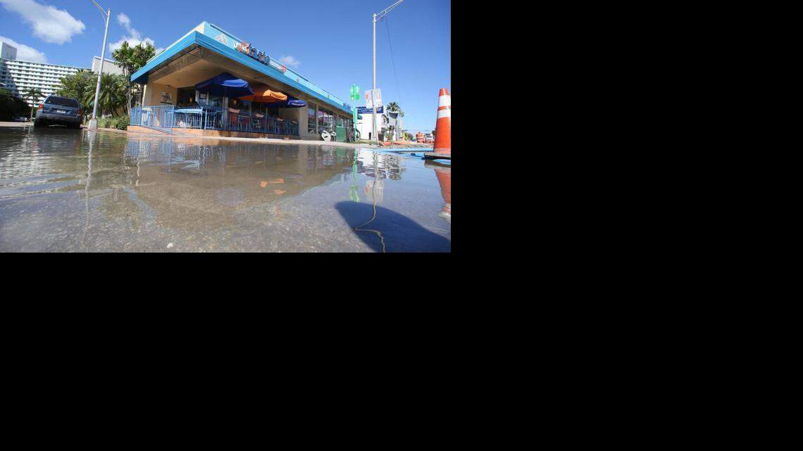 
RISING WATER: Sea-level rise contributes to the problem of flooded streets in Miami Beach and other seaside communities in Florida.
