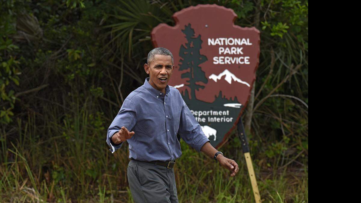 
WARNING: President Obama visited the Everglades on Earth Day to call attention to climate change.
