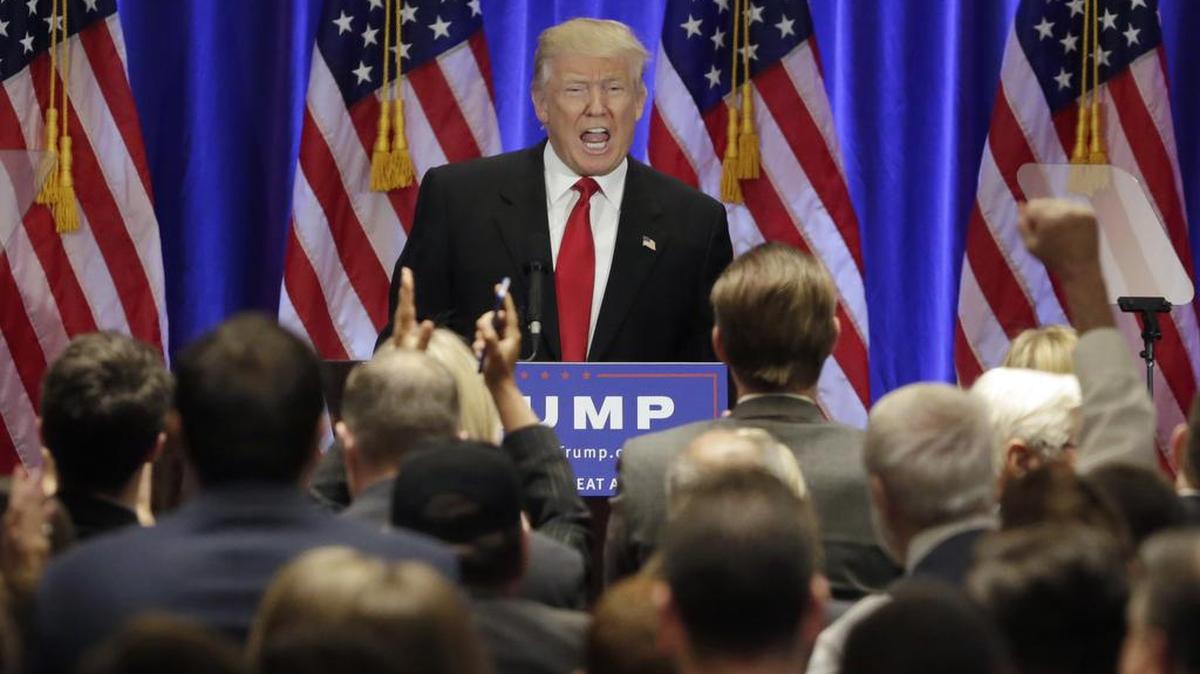 Donald Trump delivered his opening salvo against Hillary Clinton Wednesday at his hotel in New York’s SoHo neighborhood.