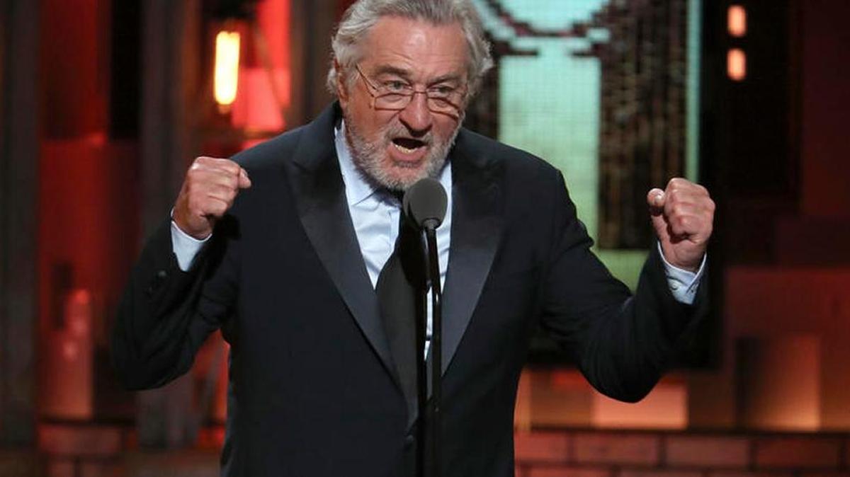 Robert De Niro introduces Bruce Springsteen at the 72nd annual Tony Awards, but first declares, “F---k Trump.