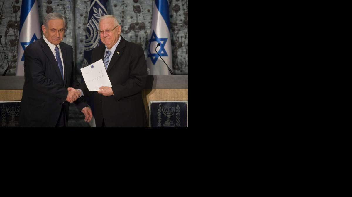 
WINNER: Prime Minister Benjamin Netanyahu vowed to heal rifts with the United States when he was formally tapped to form a new government Wednesday by Israeli President Reuven Rivlin.
