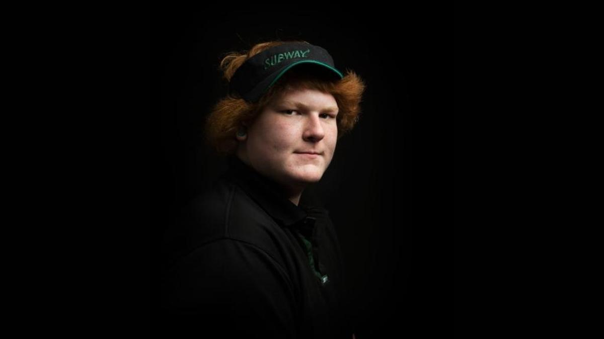 Portrait of Kieran, a Subway sandwich worker, by Shauna Frischkorn, is part of the exhibit “The Sweat of Their Face: Portraits of the American Worker, Through the Centuries.”