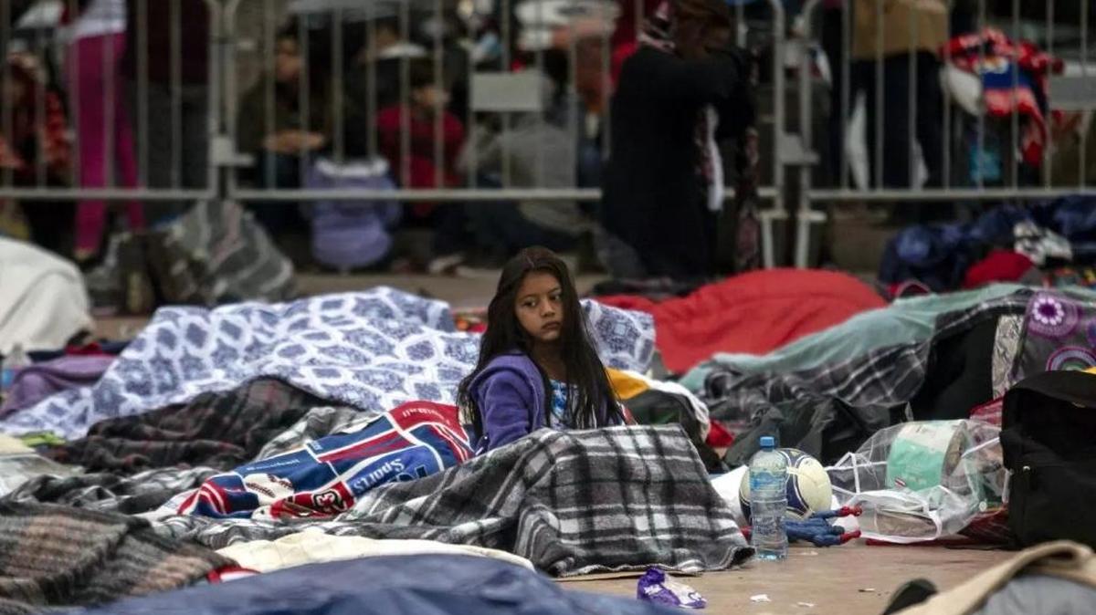 Young girl in detention was part of a caravan of Central American migrants seeking asylum in the United States.