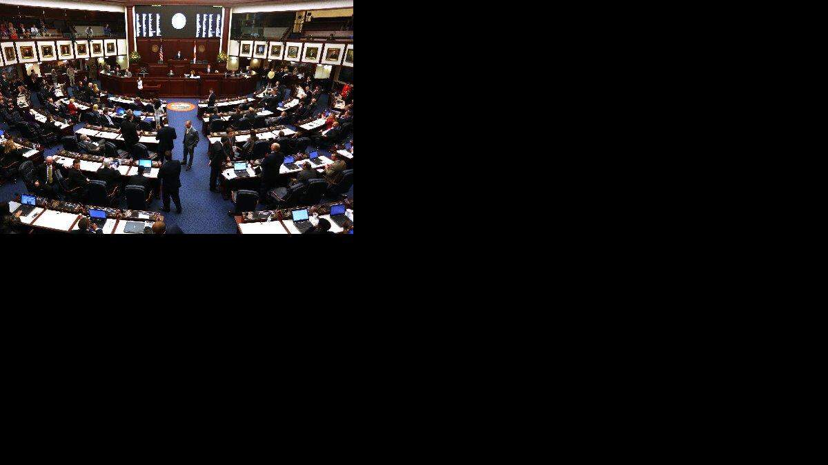 
IN TALLAHASSEE: Lawmakers gather in the Florida House on the first day of the 2014 session.
