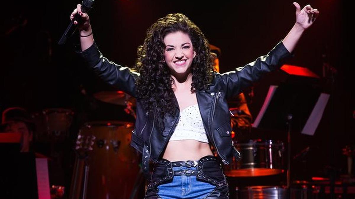 Ana Villafañe stars as singer Gloria Estefan, who tells her story of being a Cuban immigrant in the Broadway musical On Your Feet!