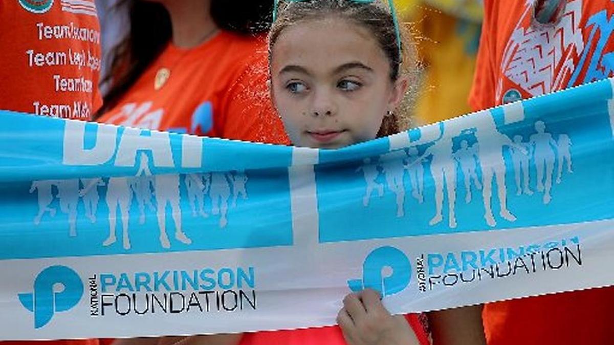 Isabella Dorer, of South Miami, lines up to start the walk at Museum Park in November in support of Parkinson’s research.