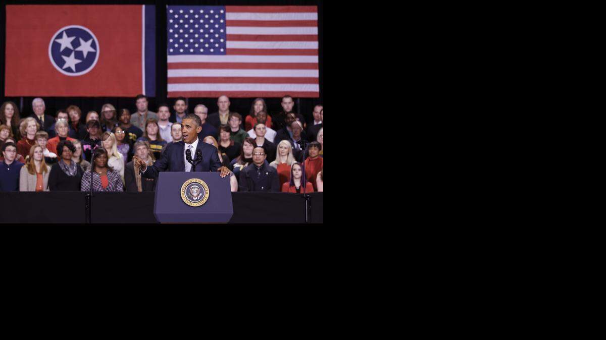 
EDUCATION: President Barack Obama speaks in Knoxville, Tenn., on Friday promoting a plan to make publicly funded community college available to all students. 
