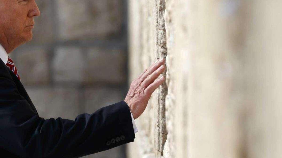 Donald Trump is the first sitting U.S. president to visit the Western Wall in Jerusalem.
