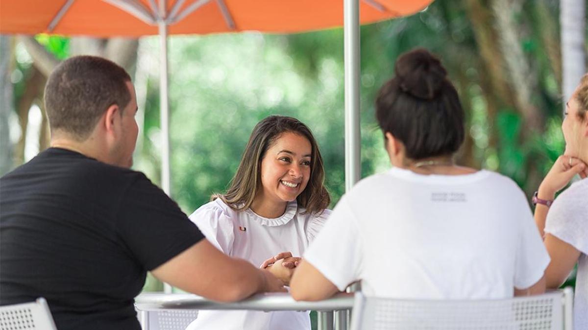 Iris Florez, assistant director at the University of Miami’s Office of Undergraduate Admission, counsels DACA students.