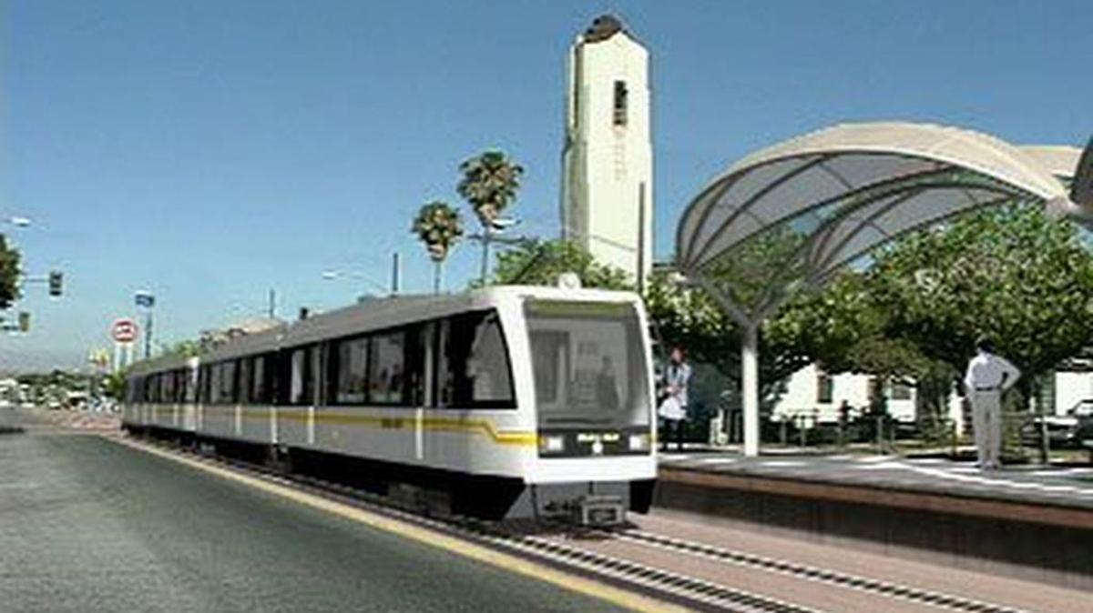 A transit corridor connecting Miami Beach and downtown Miami has been debated for many years. This rendering is from 2002.