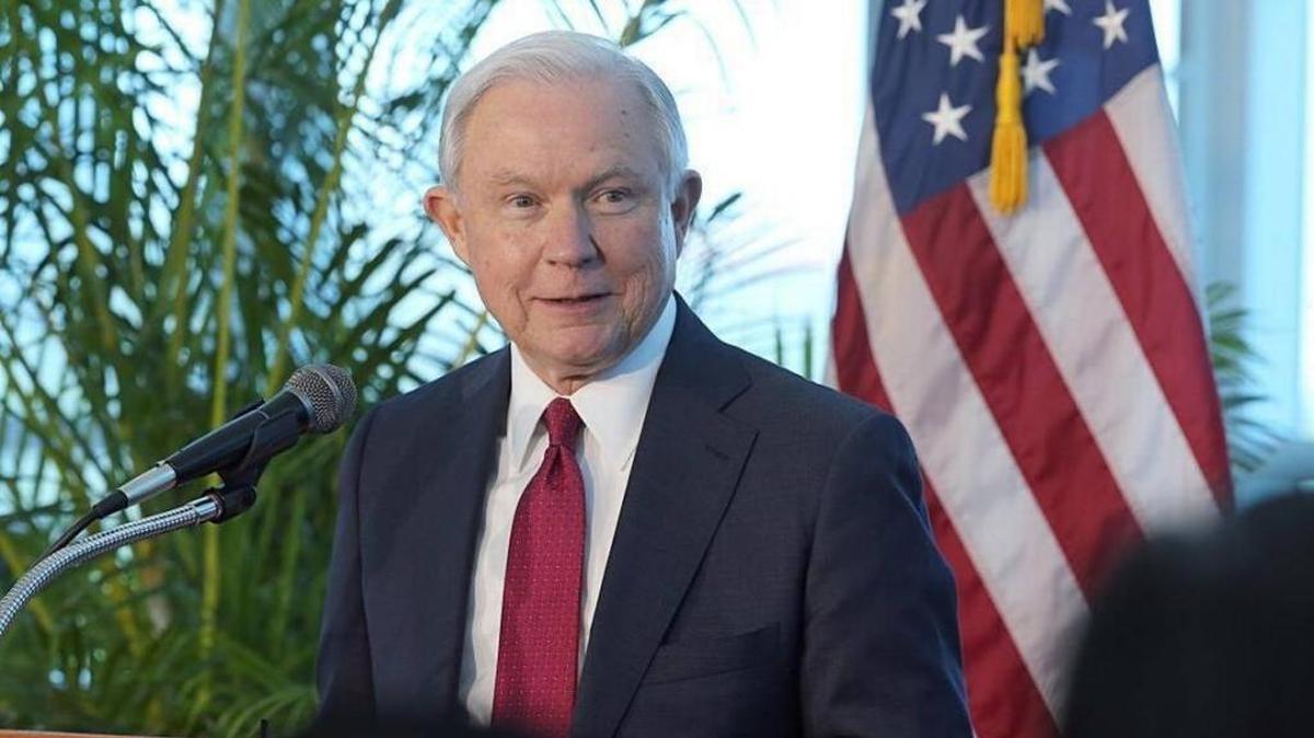 U.S. Attorney General Jeff Sessions, speaking at PortMiami, praised Miami-Dade County for its cooperation with federal immigration authorities.