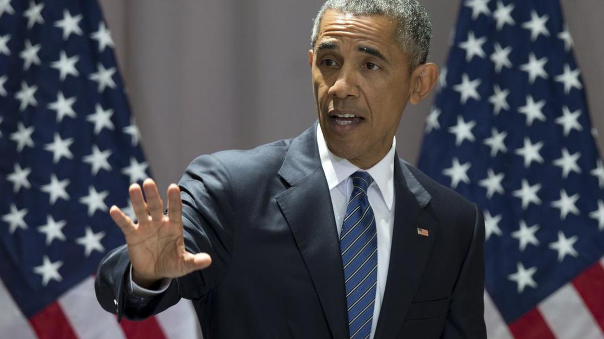 
KNOCKS CRITICS: President Obama was tough on opponents of the Iran nuclear pact in a speech at American University on Aug. 5.
