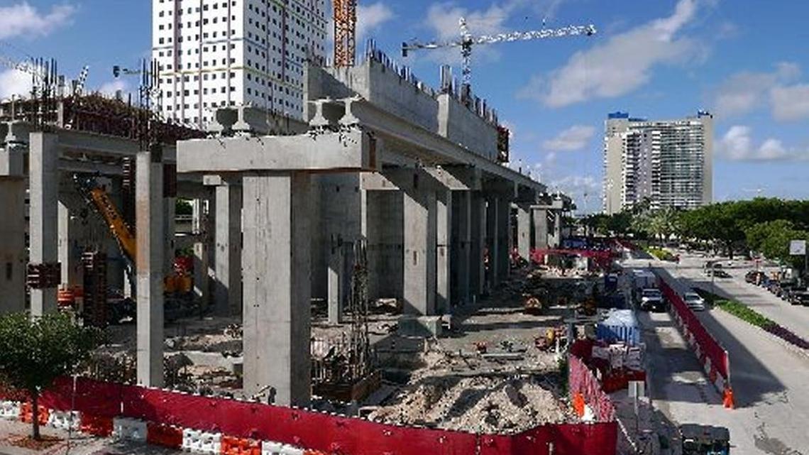 Miami Central station, under construction last year, will be located at Northwest First Avenue between Third and Eighth streets.