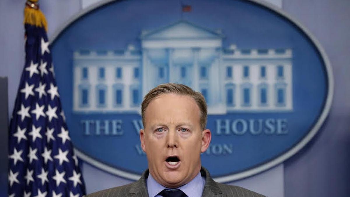 Sean Spicer held a combative press conference with reporters on Saturday.