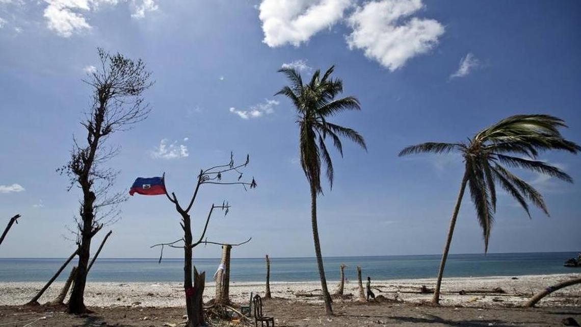 Shoreline in Jérémie, Haiti, was left barren after Hurricane Matthew landed in November 2016.