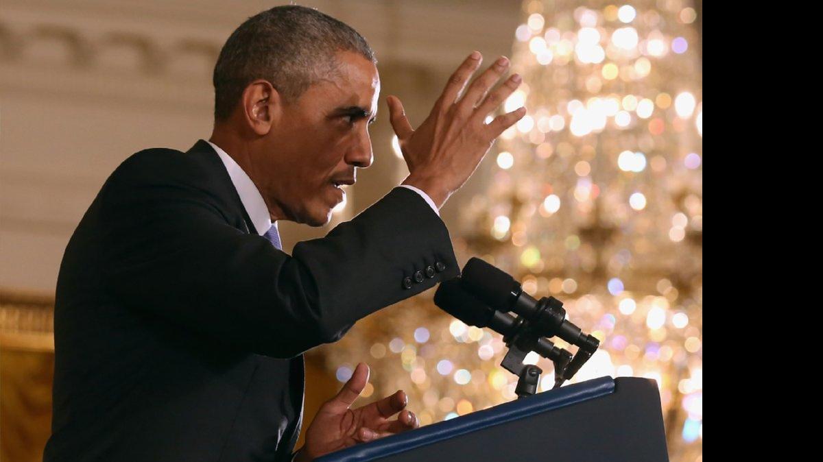 
IN EAST ROOM: At the White House on Wednesday, President Obama answers reporters’ questions about the nuclear agreement with Iran. 
