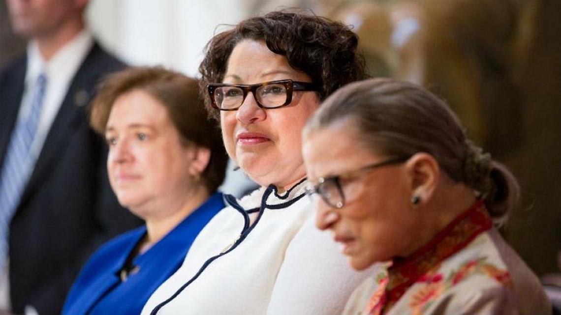 Supreme Court justices Elena Kagan, Sonia Sotomayor and Ruth Bader Ginsburg are, by and large liberal.
