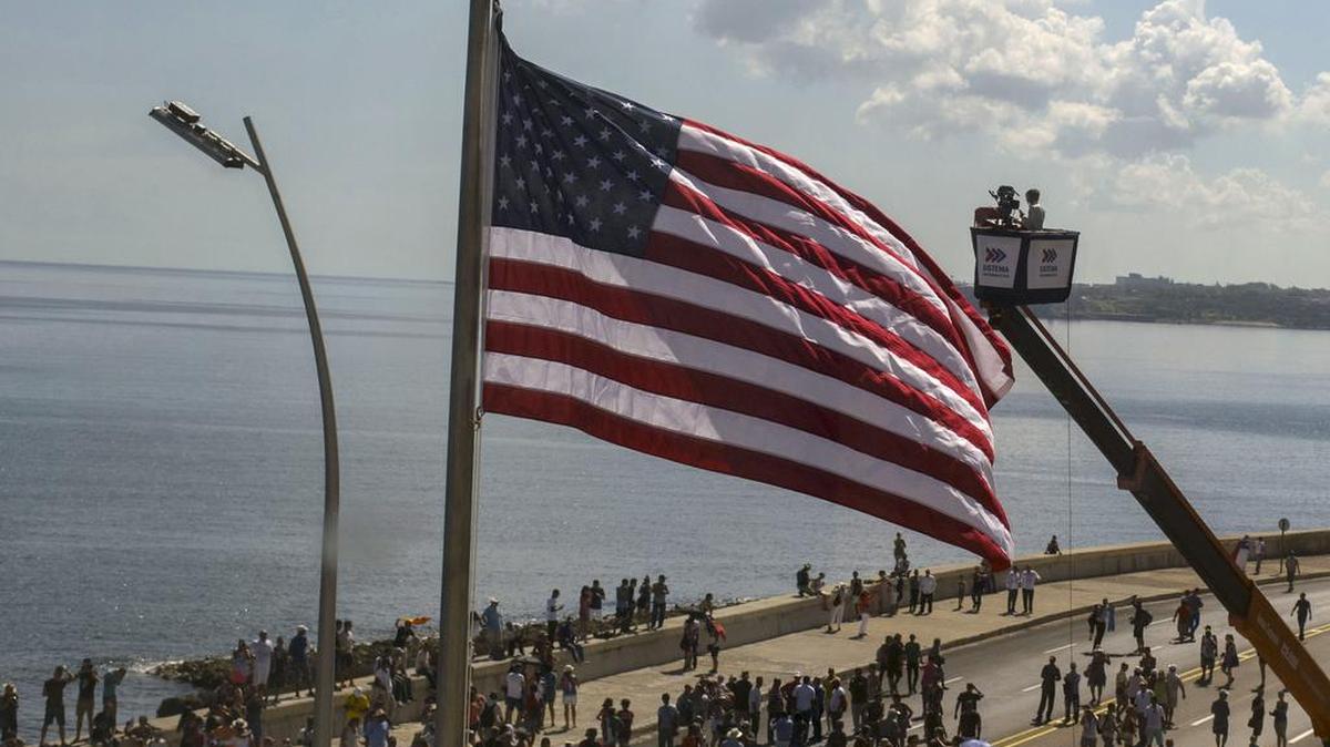 
U.S. FLAG IN CUBA:  The Stars and Stripes rose over the newly reopened U.S. Embassy in Havana on Aug. 14 after a half-century of broken U.S.-Cuba diplomatic relations. 
