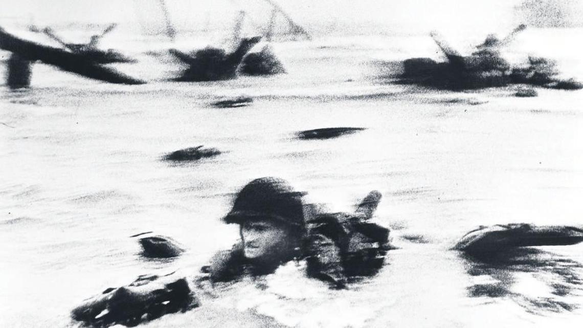During World War II, Capa’s photos captured American troops landing at Omaha Beach on D-Day, June 6, 1944.