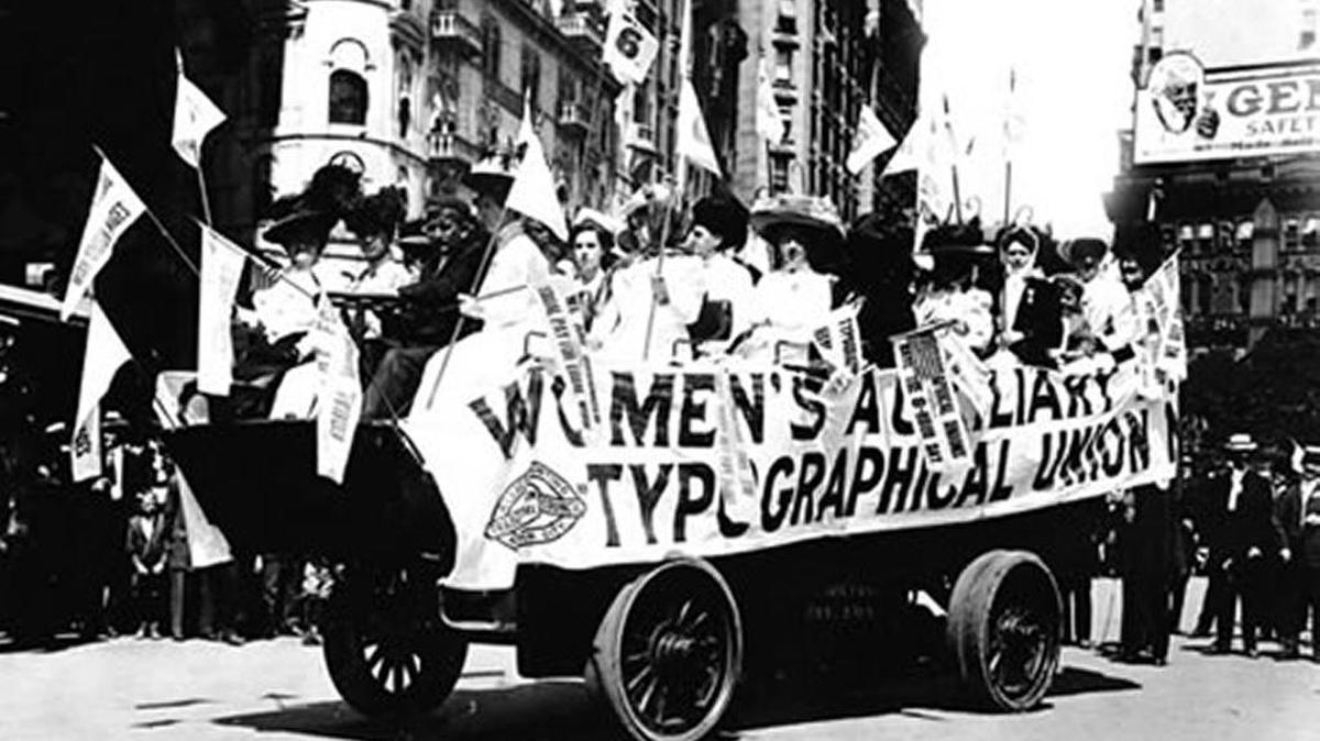 Labor Day parades exhibited to the public “the strength and esprit de corps of the trade and labor organizations.