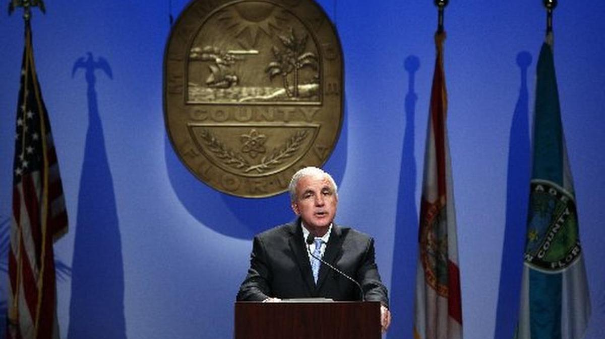 Miami-Dade County Mayor Carlos Gimenez delivers his annual State of the County speech last week.