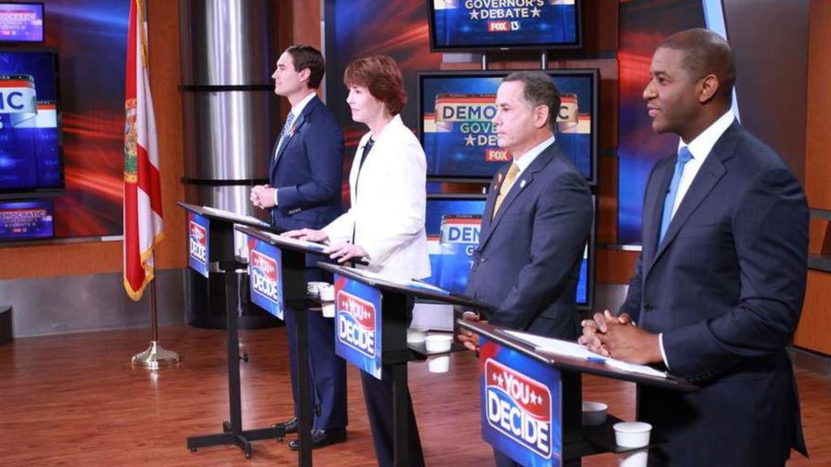 Four of the five Democratic candidates running to be Florida’s next governor recently took part in a televised debate.