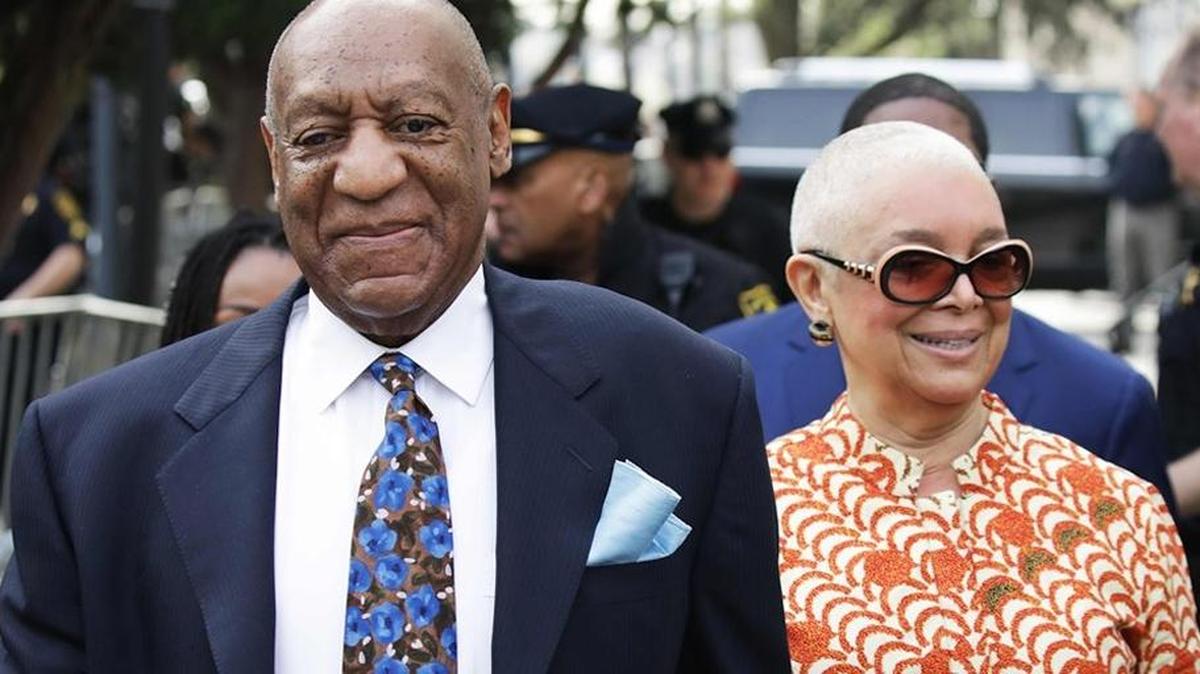 Bill Cosby and his wife, Camille, arrive for closing arguments in the retrial of his sexual assault case last month at the Montgomery County Courthouse in Norristown, Pennsylvania.