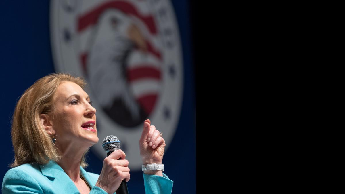 
CAMPAIGNING: Former CEO of Hewlitt-Packard Carly Fiorina spoke last weekend at the Freedom Summit in Greenville, S. C.
