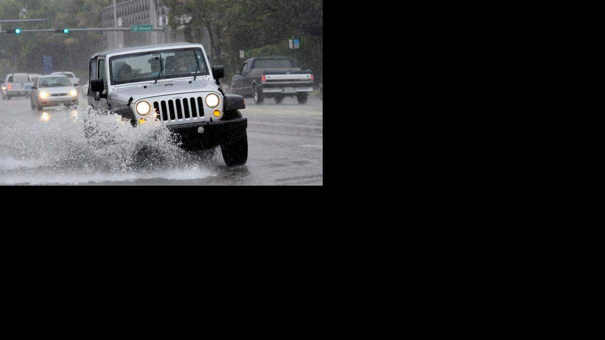 
Heavy rains and some flooding are reported in South Florida. 

