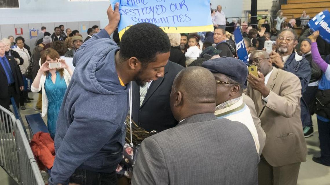 Black Lives Matter protestor was confronted by security officials during a speech in Philadelphia last week by Bill Clinton.