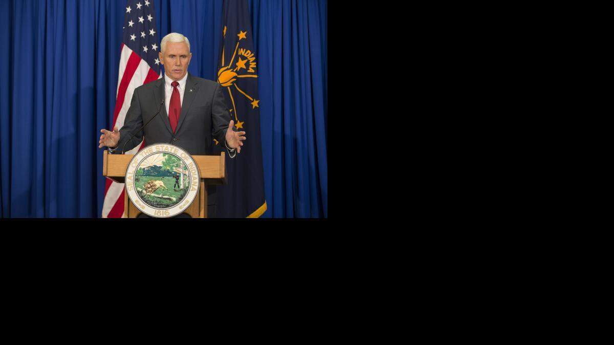 
SECOND THOUGHT: Indiana Gov. Mike Pence defended the state’s controversial new religious freedom law on Tuesday but said he wants lawmakers to make changes in it ‘this week.’
