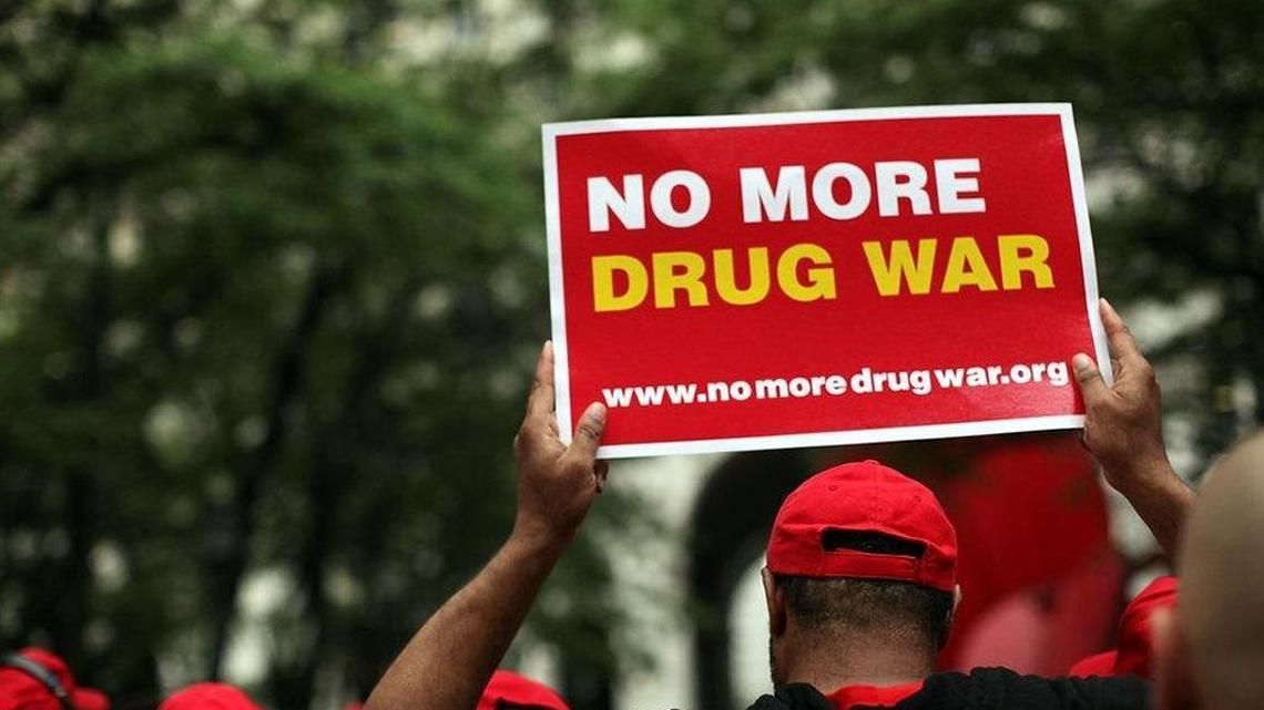 A rally in Los Angeles last year calling for an end the 40 year War on Drugs.