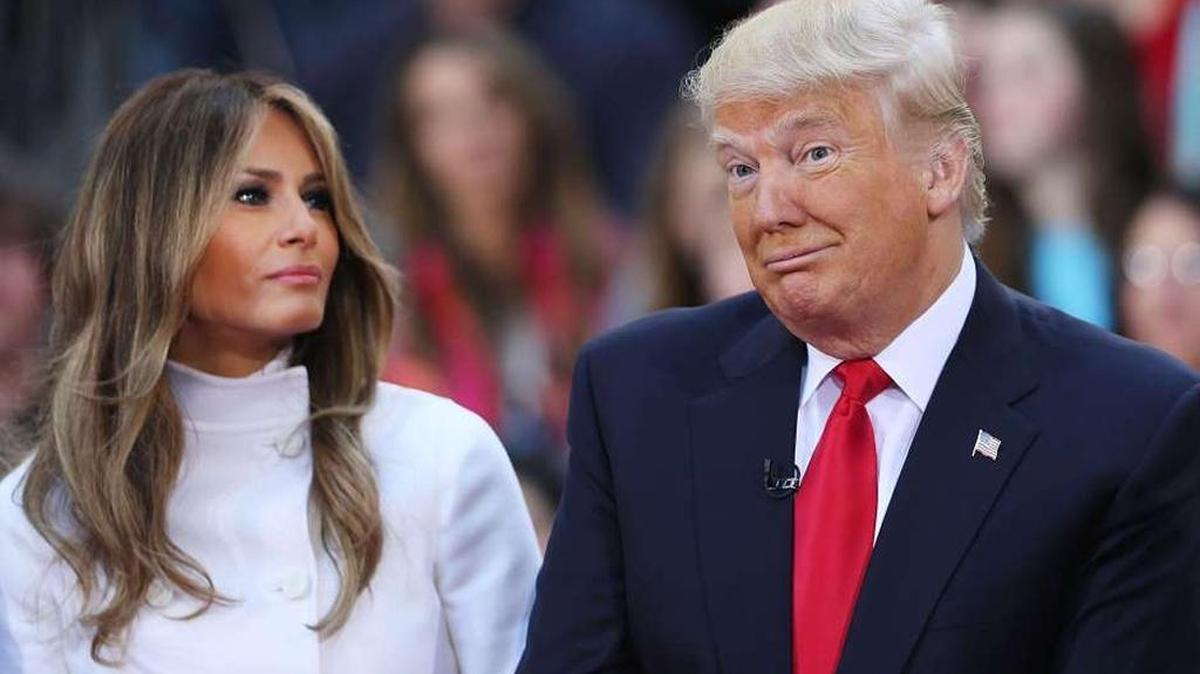 President Trump, with first lady Melania, denies having an affair with porn star Stormy Daniels.