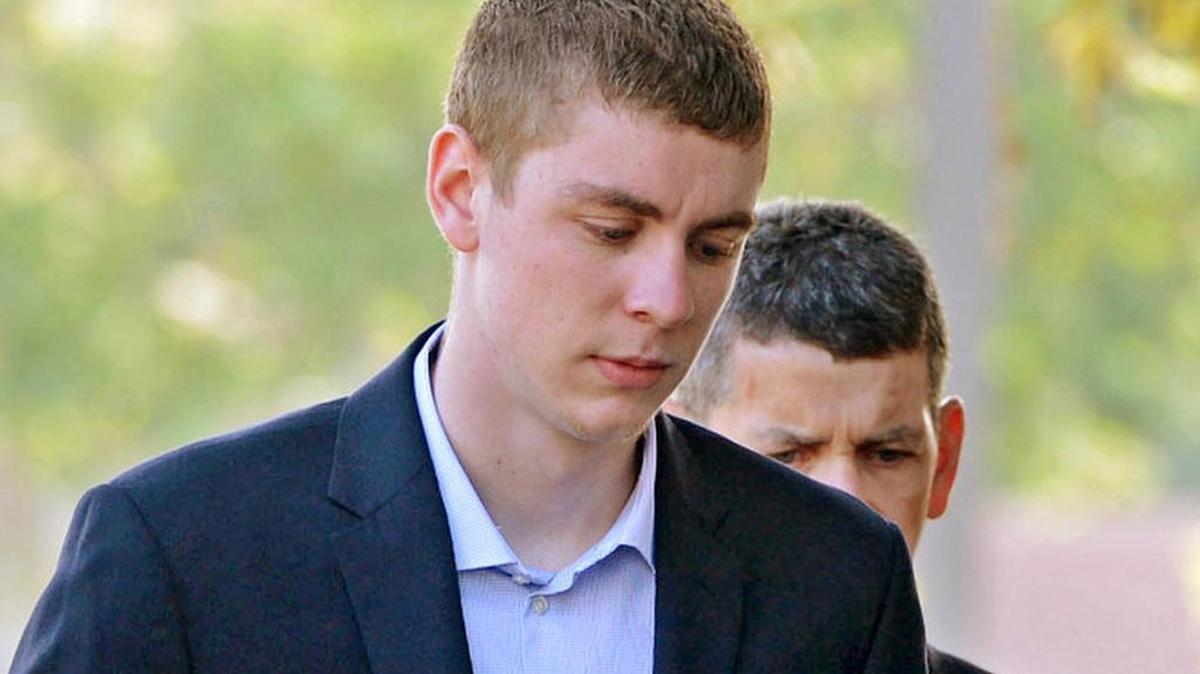 Former Stanford University swimmer Brock Turner, entering a Palo Alto, California, courthouse.