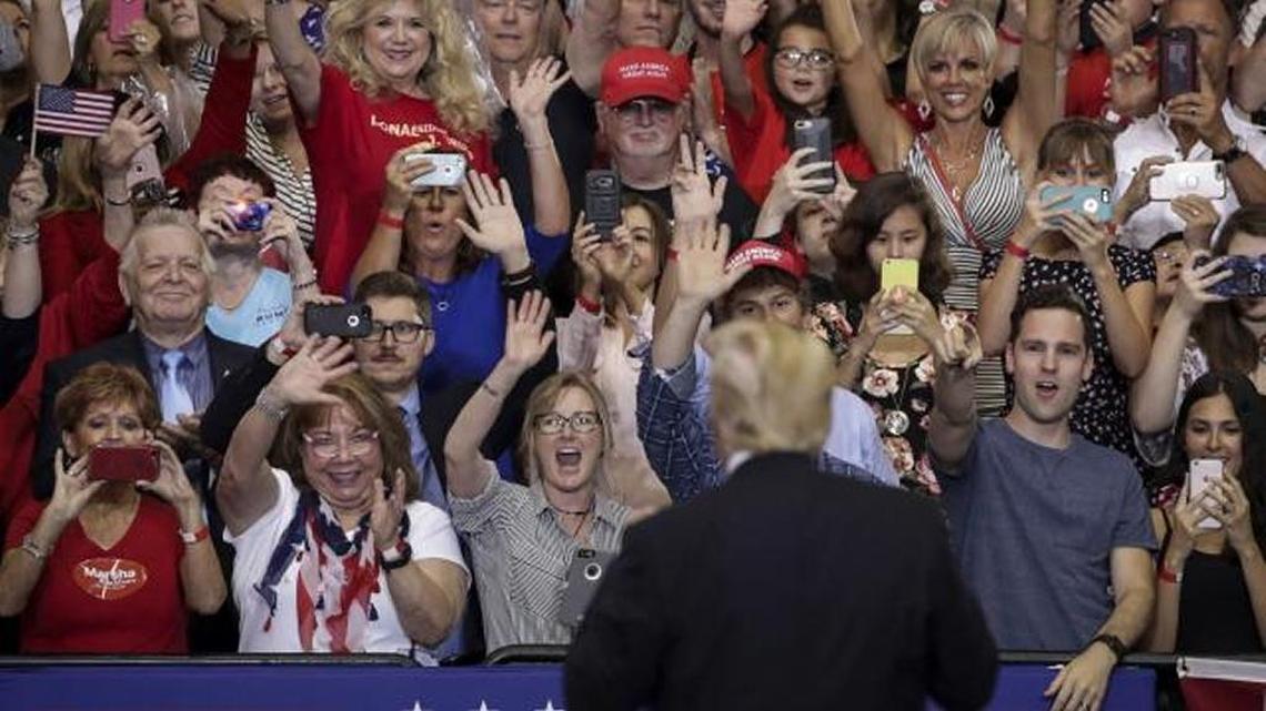 President Trump assured a cheering crowd at a Nashville rally that Mexico would pay for a border wall.
